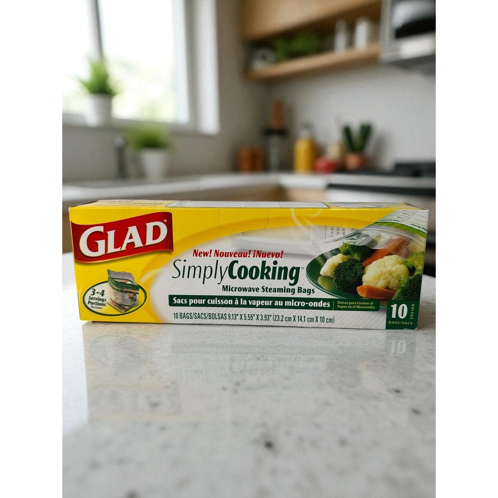 Glad SimplyCooking Microwave‎ Steaming Bags 10ct Discontinued HTF